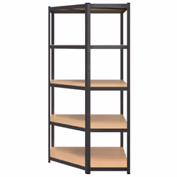 ) vidaXL Storage Shelf Garage Organiser Holder Rack Steel and Engineered Wood - Grey, 90 x 90 x 180 cm (L x W x H - Additional view 4