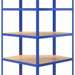 ) vidaXL Storage Shelf Garage Organiser Holder Rack Steel and Engineered Wood - Blue, 90 x 90 x 200 cm (L x W x H - Additional view 7