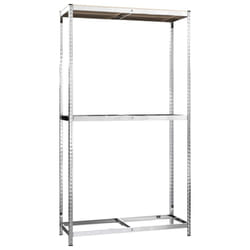 /1) vidaXL Storage Shelf Garage Organiser Holder Rack Steel and Engineered Wood - 110 x 40 x 180 cm (L x W x H