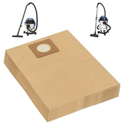 vidaXL 10x Wet Dry Vacuum Cleaner Paper Bags Brown Replacement Paper Dust Bag