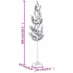 vidaXL Cherry Blossom LED Tree Warm White Christmas Light Display Multi Sizes - 368 - Additional view 7