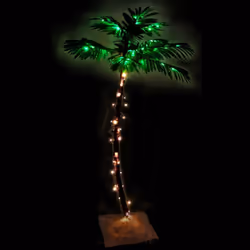 vidaXL LED Palm Tree Warm White Artificial Outdoor Plant Decor Multi Sizes - 72