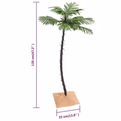 vidaXL LED Palm Tree Warm White Artificial Outdoor Plant Decor Multi Sizes - 72 - Additional view 9