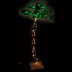vidaXL LED Palm Tree Warm White Artificial Outdoor Plant Decor Multi Sizes - 88