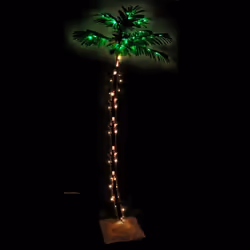 vidaXL LED Palm Tree Warm White Artificial Outdoor Plant Decor Multi Sizes - 96 - Additional view 2