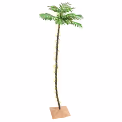 vidaXL LED Palm Tree Warm White Artificial Outdoor Plant Decor Multi Sizes - 192