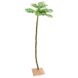 vidaXL LED Palm Tree Warm White Artificial Outdoor Plant Decor Multi Sizes - 192
