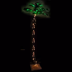 vidaXL LED Palm Tree Warm White Artificial Outdoor Plant Decor Multi Sizes - 252 - Additional view 2