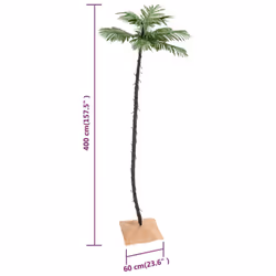 vidaXL LED Palm Tree Warm White Artificial Outdoor Plant Decor Multi Sizes - 252 - Additional view 9