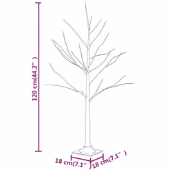 vidaXL Cherry Blossom LED Tree Warm White Christmas Light Display Multi Sizes - 120 cm