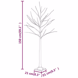 vidaXL Cherry Blossom LED Tree Warm White Christmas Light Display Multi Sizes - 150 cm