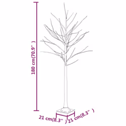 vidaXL Cherry Blossom LED Tree Warm White Christmas Light Display Multi Sizes - 180 cm