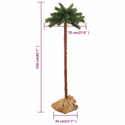 vidaXL Christmas Tree with LEDs Palm Tree Christmas Decoration Artificial Tree - 210 cm