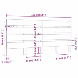 VidaXL 821353 headboard/footboard White - Additional view 6