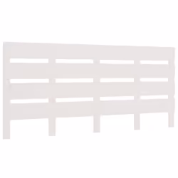 vidaXL Headboard Bedroom Bed Headboard Decorative Bed Header Solid Wood Pine - white, 200 x 3 x 80 cm - Additional view 4
