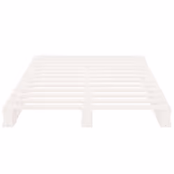vidaXL Solid Wood Pine Bed Frame Wooden Bed Base Bedstead Mattress Foundation - white, 100 x 200 cm - Additional view 4