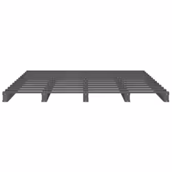 vidaXL Solid Wood Pine Bed Frame Grey 120x200 cm Wooden Bed Base Bedstead - Additional view 6