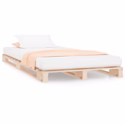 vidaXL Pallet Bed Bedroom Bed Frame Bed Base 90x190 cm Single Solid Wood Pine