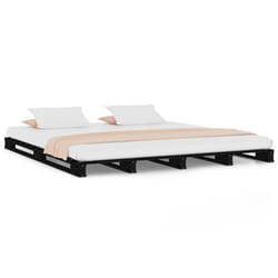 vidaXL Pallet Bed Bedstead Bed Frame Black 120x190 cm Small Double Wood Pine