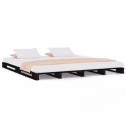 vidaXL Pallet Bed Bedstead Bed Frame Black 120x190 cm Small Double Wood Pine - Additional view 5