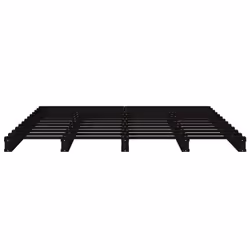 vidaXL Pallet Bed Bedroom Bed Frame Bed Base Black 135x190 cm Double Wood Pine - Additional view 5