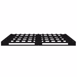 vidaXL Solid Wood Pine Bed Frame Black 140x190 cm Wooden Bed Base Bedstead - Additional view 4