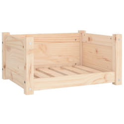 vidaXL Solid Pine Wood Dog Bed 55.5x45.5x28 cm Wooden Pet Sofa Puppy Dog Couch