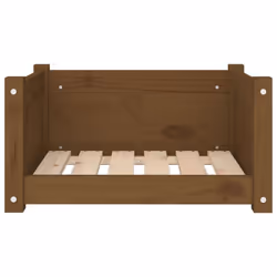 vidaXL Solid Pine Wood Dog Bed 55.5x45.5x28 cm Honey Brown Pet Sofa Dog Couch - Additional view 4