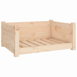 vidaXL Solid Pine Wood Dog Bed 65.5x50.5x28 cm Wooden Pet Sofa Puppy Dog Couch