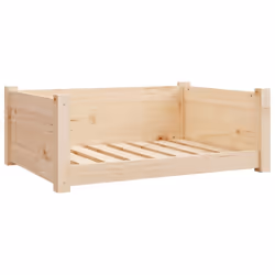 vidaXL Solid Pine Wood Dog Bed 75.5x55.5x28 cm Wooden Pet Sofa Puppy Dog Couch
