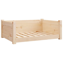 vidaXL Solid Pine Wood Dog Bed 75.5x55.5x28 cm Wooden Pet Sofa Puppy Dog Couch