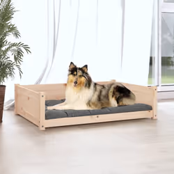 vidaXL Solid Pine Wood Dog Bed 95.5x65.5x28 cm Wooden Pet Sofa Puppy Dog Couch