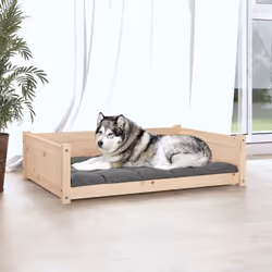 vidaXL Solid Pine Wood Dog Bed 105.5x75.5x28 cm Wooden Pet Sofa Dog Couch