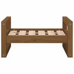 vidaXL Solid Pine Wood Dog Bed Honey Brown 55.5x45.5x28 cm Pet Sofa Dog Couch - Additional view 4