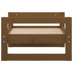 vidaXL Solid Pine Wood Dog Bed Honey Brown 55.5x45.5x28 cm Pet Sofa Dog Couch - Additional view 5