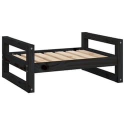 vidaXL Solid Pine Wood Dog Bed Wooden Pet Sofa Dog Couch Multi Colours/Sizes - Black
