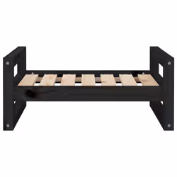 vidaXL Solid Pine Wood Dog Bed Wooden Pet Sofa Dog Couch Multi Colours/Sizes - Black - Additional view 4