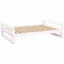 vidaXL Solid Pine Wood Dog Bed White 105.5x75.5x28 cm Pet Sofa Puppy Dog Couch