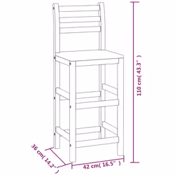 VidaXL 3115988 outdoor chair Terrace Acacia wood - Additional view 5