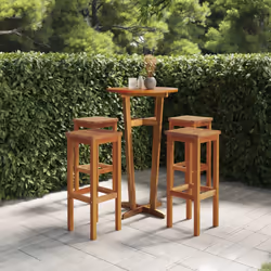 vidaXL Bar Stools 4 pcs Solid Wood Acacia