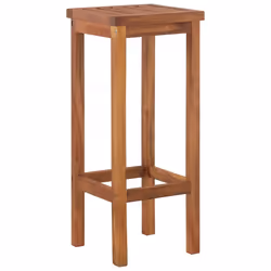vidaXL 8x Solid Wood Acacia Bar Stools Kitchen Wooden Bistro Chair Pub Stool - Additional view 2