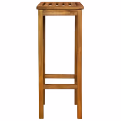 vidaXL Solid Wood Acacia Garden Bar Set Bistro Table Multi Models 3/5 Piece - Bar stools with square seat, 4 piece - Additional view 9