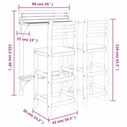 VidaXL 3116002 outdoor furniture set - Additional view 8