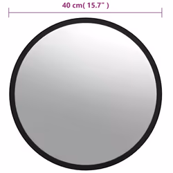 vidaXL Indoor Convex Traffic Mirror Black Acrylic Traffic Security Road Safety