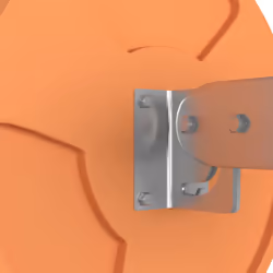 vidaXL Outdoor Convex Traffic Mirror Orange Ã30 cm Polycarbonate Road Mirror - Additional view 4