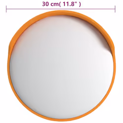 vidaXL Outdoor Convex Traffic Mirror Orange Ã30 cm Polycarbonate Road Mirror - Additional view 7