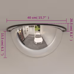 vidaXL 1/2x Traffic Mirror Acrylic Driveway Safety Mirror Multi Sizes/Models - 40 cm/2 - Additional view 3