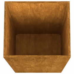 vidaXL Planter Raised Garden Bed Plant Pot Flower Pot Grey Weathering Steel - 32 x 27.5 x 75 cm/ 1 pcs - Additional view 6