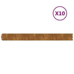 vidaXL Lawn Edgings Garden Edging Outdoor Grass Border Flexible Corten steel - 10 x 103 cm/ 10 pcs