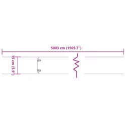 vidaXL Lawn Edgings Garden Edging Outdoor Grass Border Flexible Corten steel - 15 x 103 cm/ 50 pcs - Additional view 10